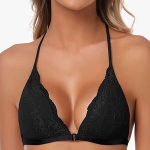 Brand New with Tags SHEKINI Women's Lace Bra Wireless Padded Triangle Bralette L